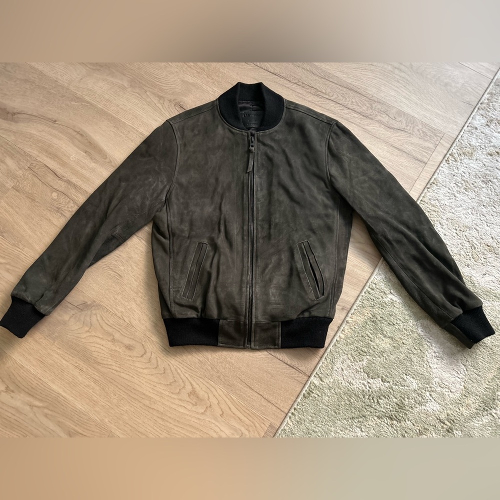 Last Wolf Men’s Suede Bomber Jacket
